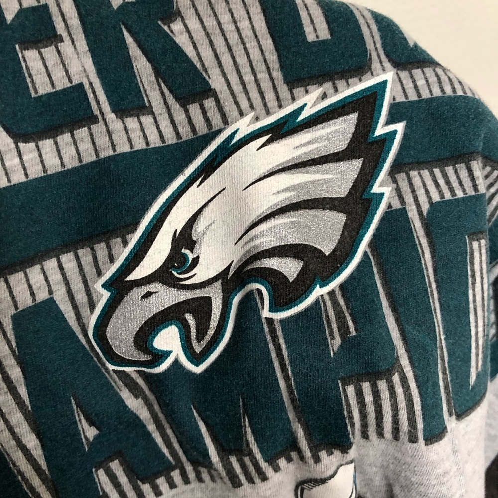 Fanatics NFL Women’s S Philadelphia Eagles Super Bowl LIII Heathered Gray Tee - Picture 10 of 10